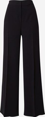 Calvin Klein - Pierna ancha Pantalón plisado en negro: frente