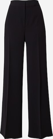 Calvin Klein Široke hlačnice Hlače z naborki | črna barva: sprednja stran