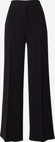 Wide leg Pantaloni cutați de la Calvin Klein pe negru: față