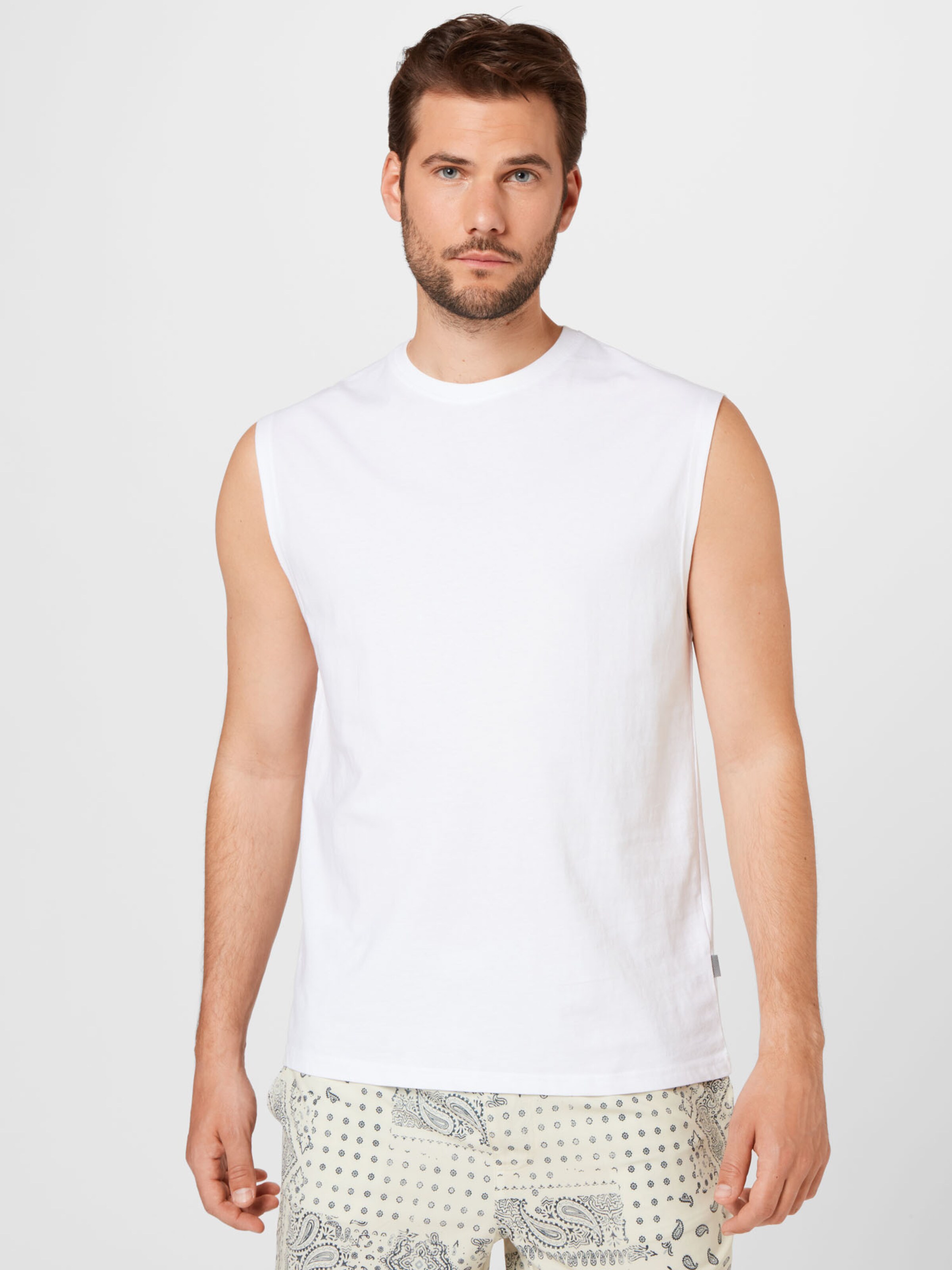 Männer Shirts Solid T-shirt in Weiß - KW27433 Männer Shirts Solid T-shirt in Weiß - KW27433