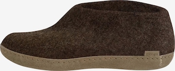 Glerups Slipper 'Ledersohle' in Brown: front