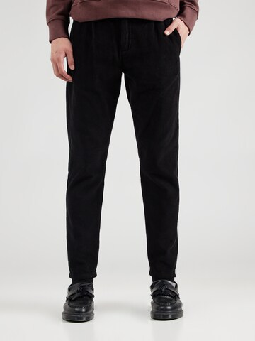 Lindbergh - regular Pantalón plisado en negro: frente