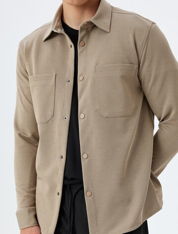 Koton Regular fit Button Up Shirt in Beige