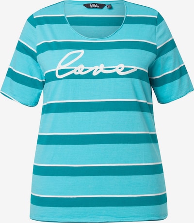 Marškinėliai iš Ulla Popken, spalva – vandens spalva / benzino spalva / balta, Prekių apžvalga