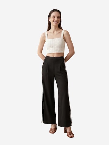 Wide Leg Pantalon à pince My fashion en noir