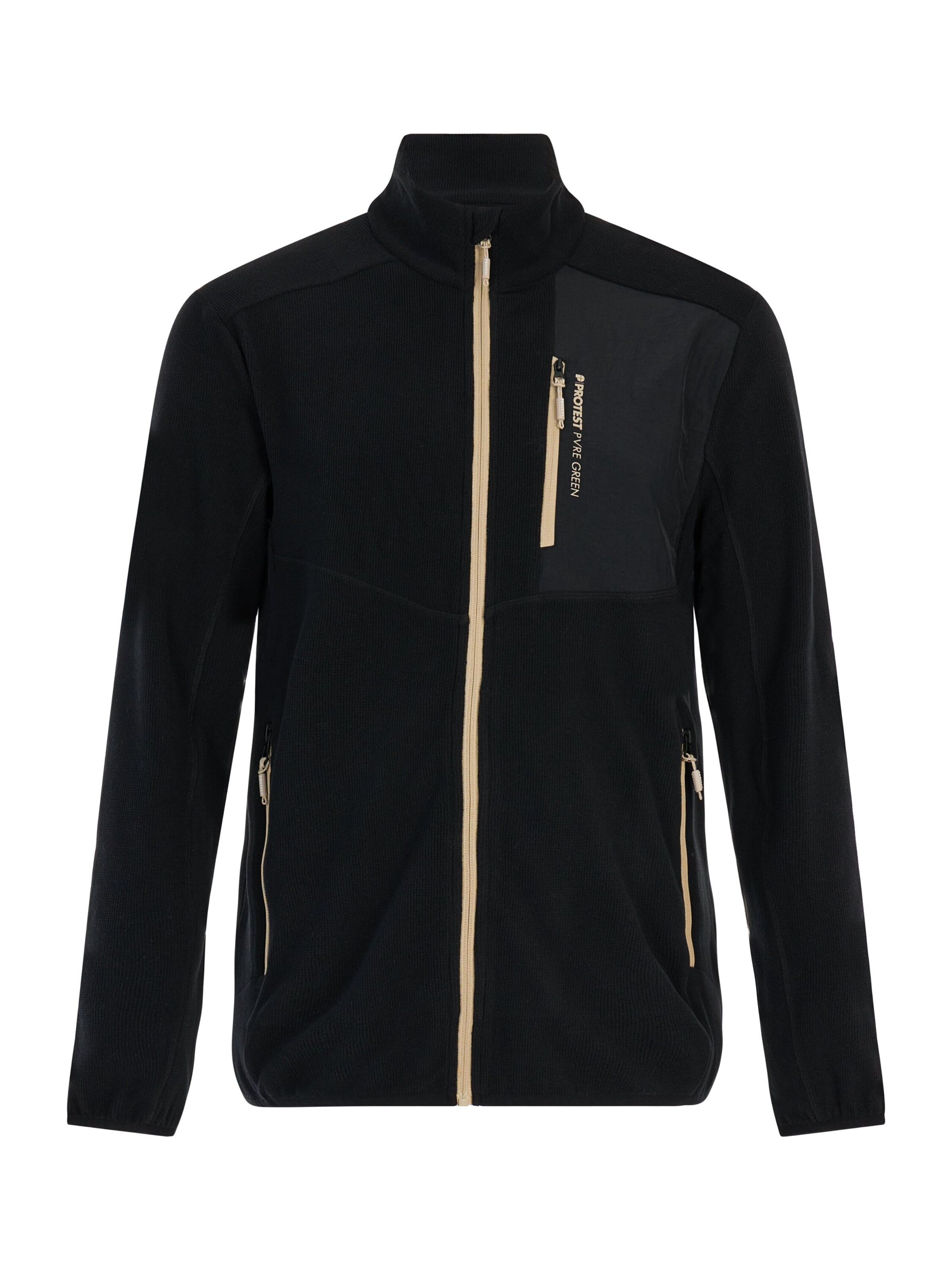 PROTEST Fleece jas 'PRTPallas' in Zwart: voorkant