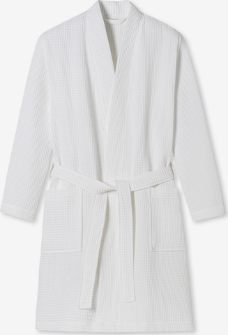 SCHIESSER Short Bathrobe in White: front