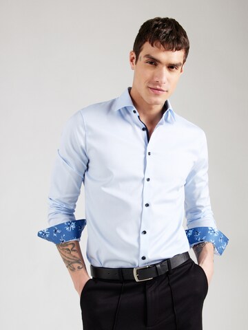 OLYMP Slim fit Business shirt in Blue: front