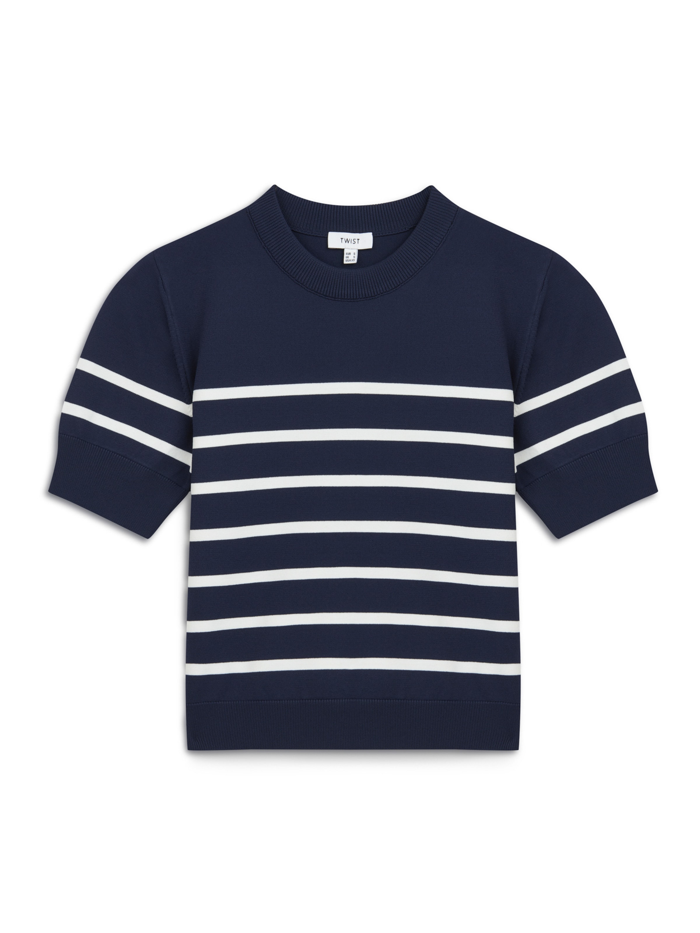 Twist Pullover in Blau: Vorderseite