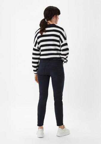 comma casual identity Skinny Broek in Blauw: terug