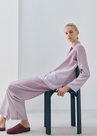 MANGO Pajama Pants 'Habi' in Purple
