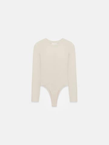 Dilvin Shirt bodysuit in Beige: front