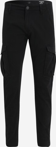 QS Tapered Cargo Pants in Black: front