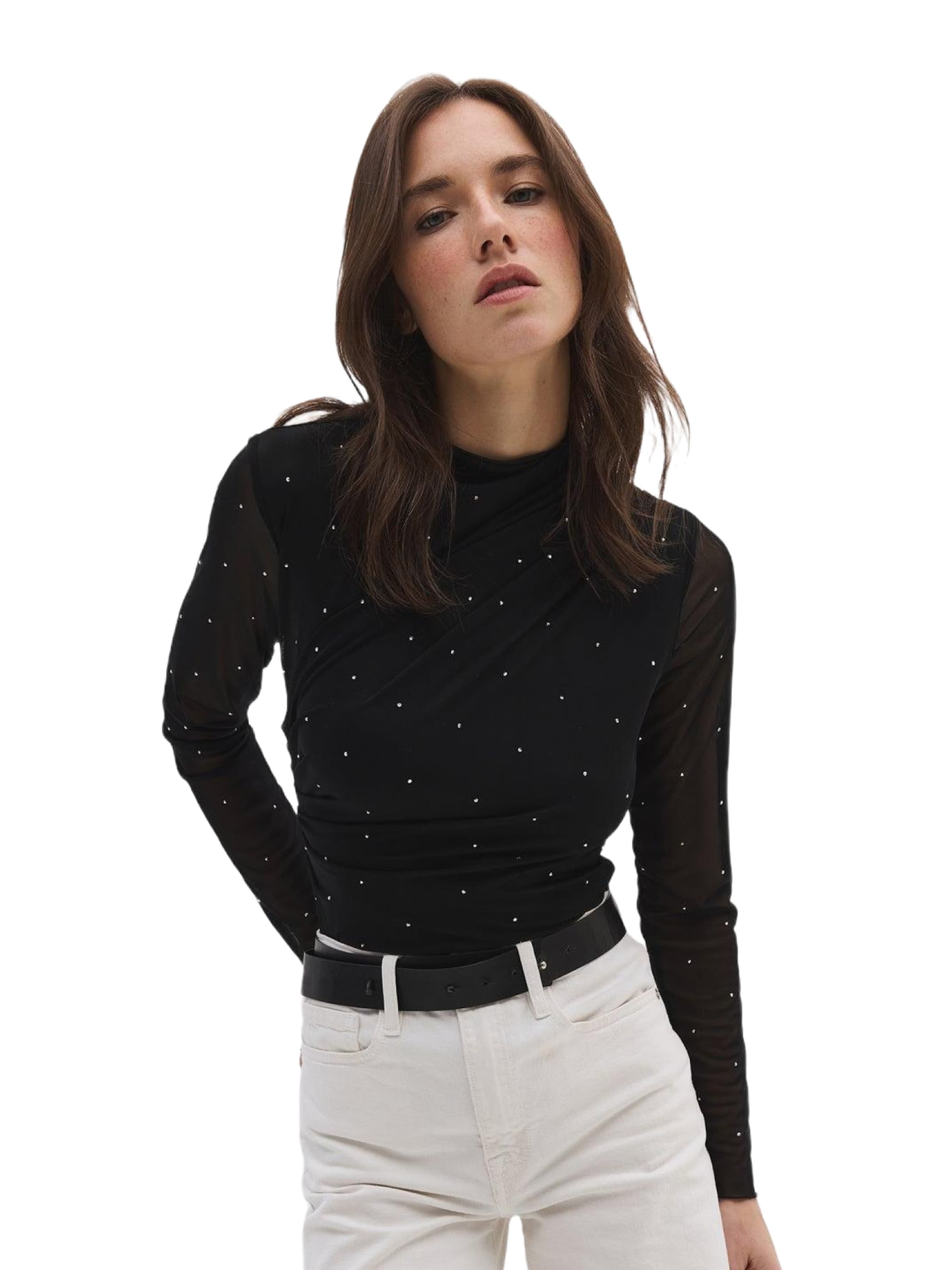 No Matter What Shirt Bodysuit in Black: front