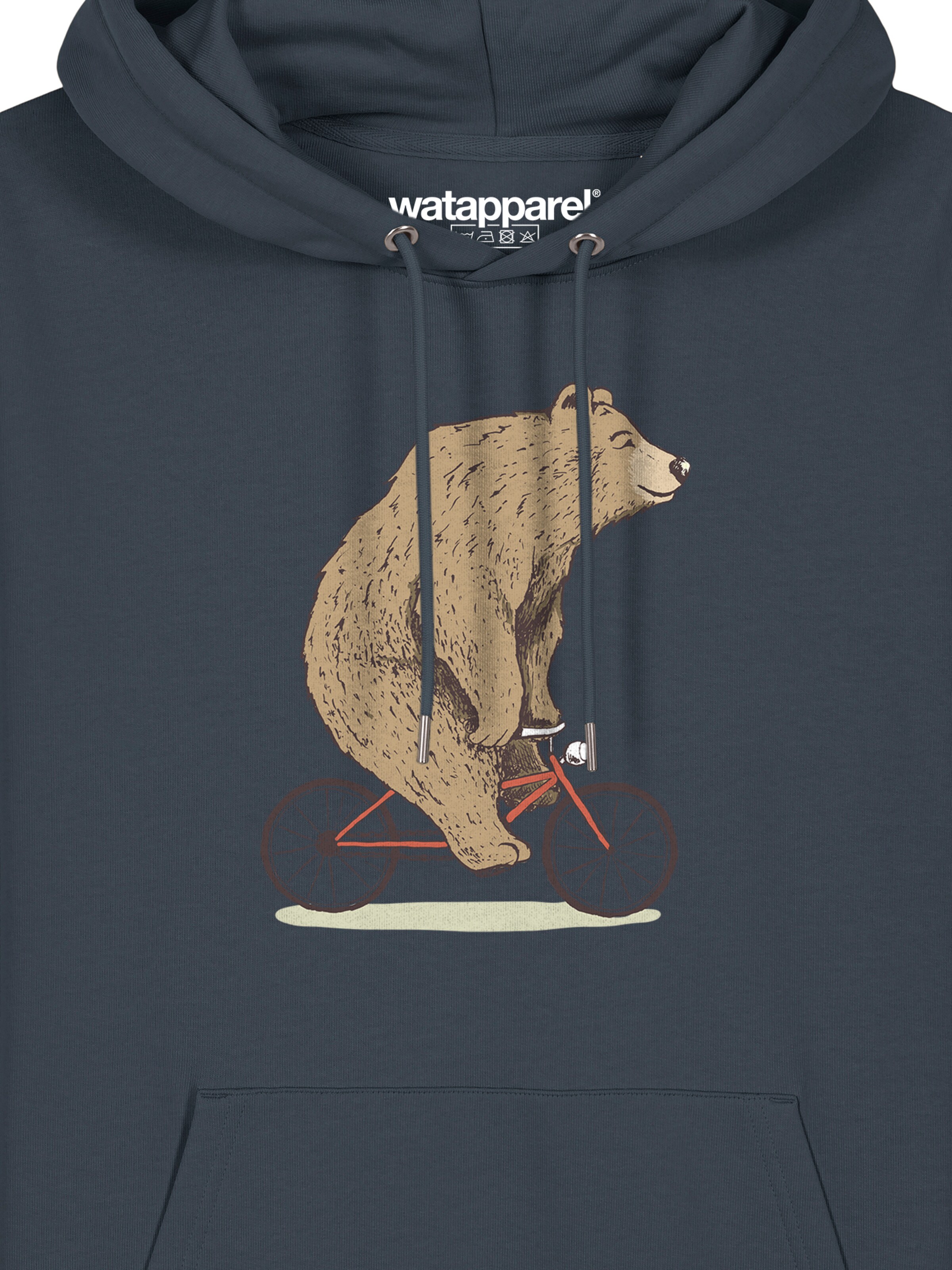 Sweat-shirt ' Fahrradbär ' Watapparel en gris
