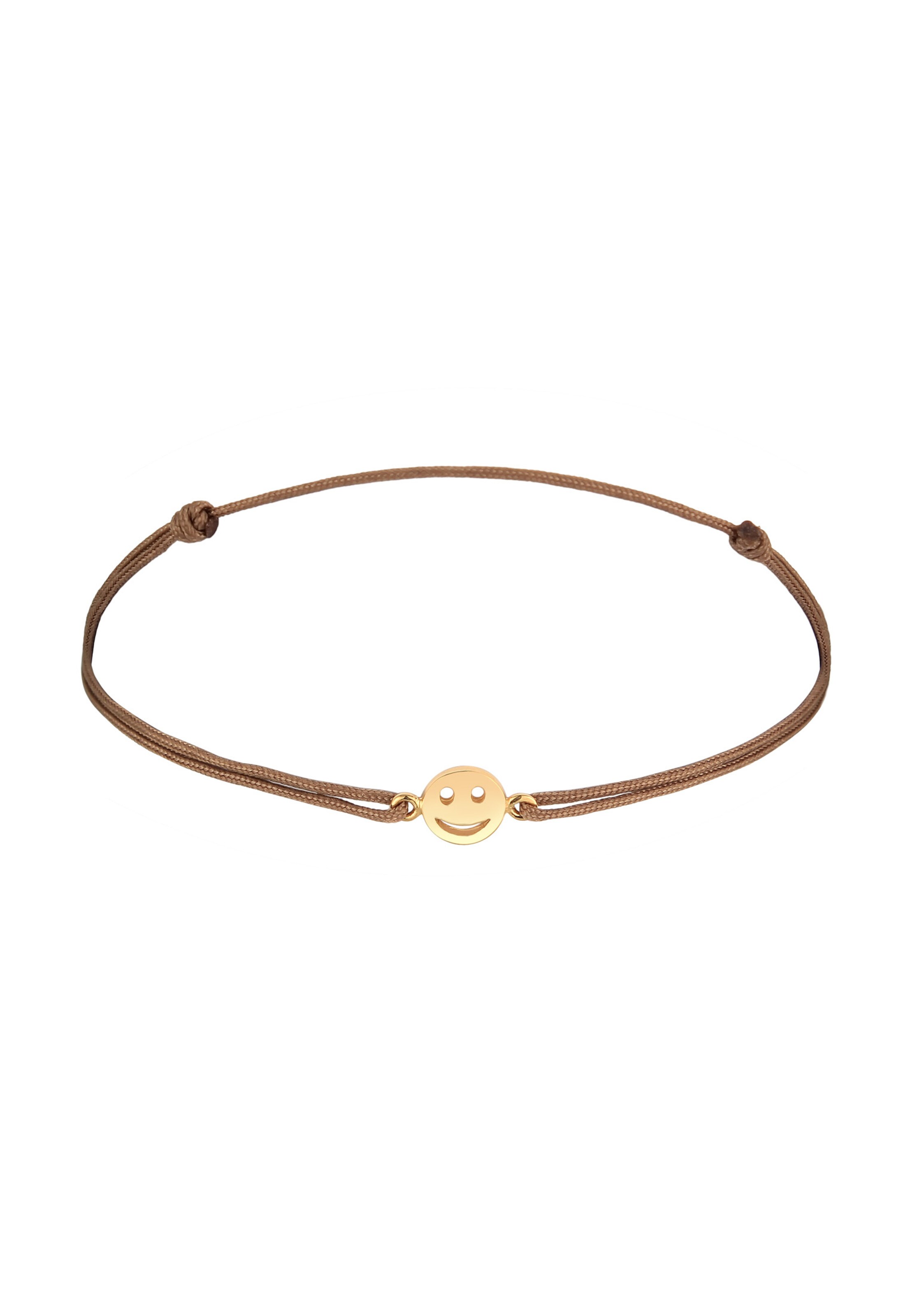 Bracelet 'Smiling Face' ELLI en marron : devant