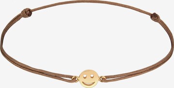 ELLI Armband 'Smiling Face' in Bruin: voorkant