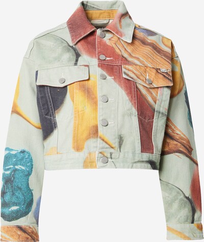 Fiorucci Jacke in petrol / pastellgrün / orange / rot / offwhite, Produktansicht