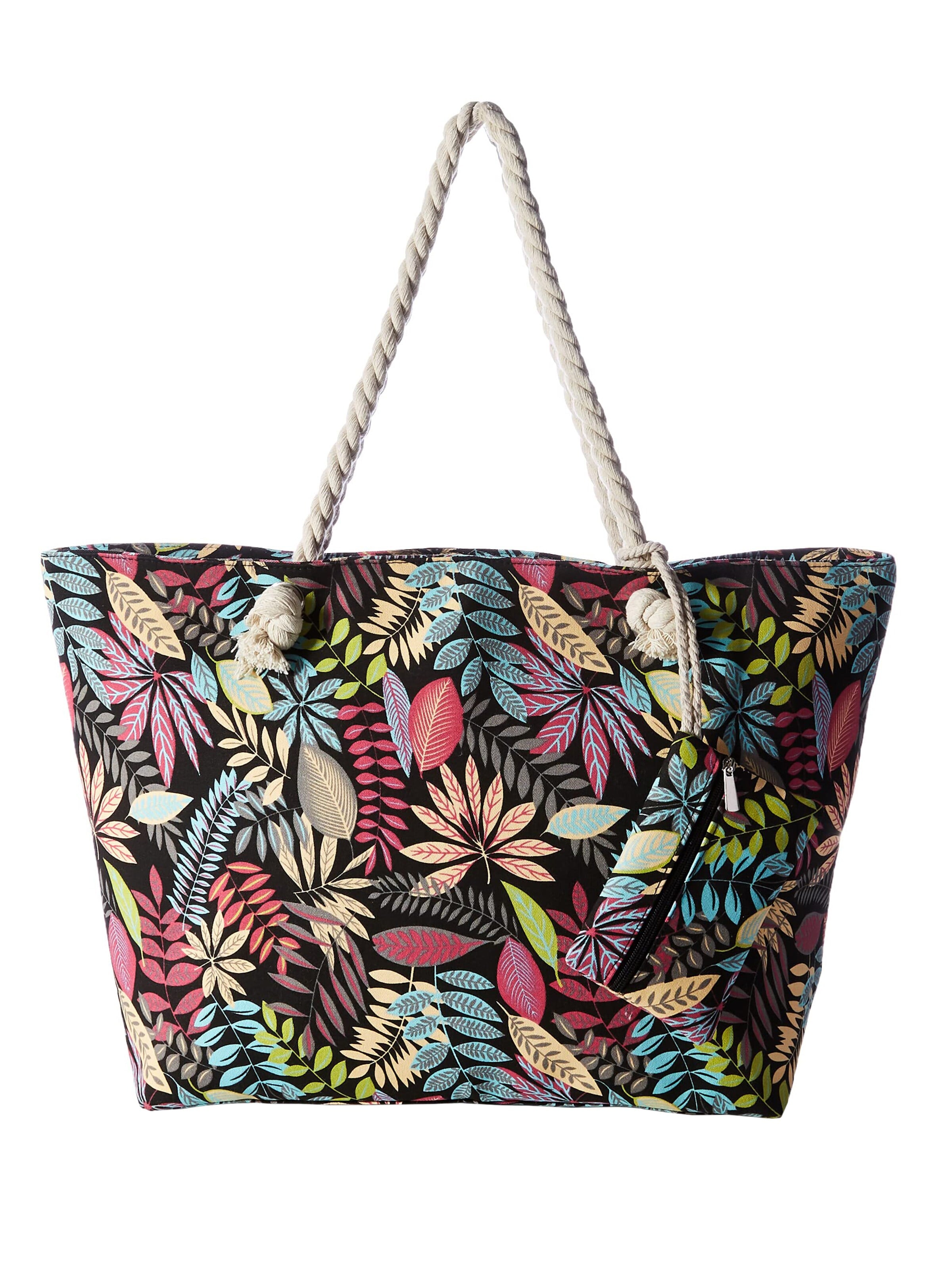 DonDon Strandtasche 'DonDon Strandtasche mit Reißverschluss Shopper Beach bag Badetasche - Paisley'‌‌‌‌‌‌‌ in Mischfarben: Vorderseite