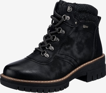 Relife Lace-Up Ankle Boots in Black: front