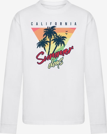 F4NT4STIC Shirt 'California Palmen Retro' in White: front
