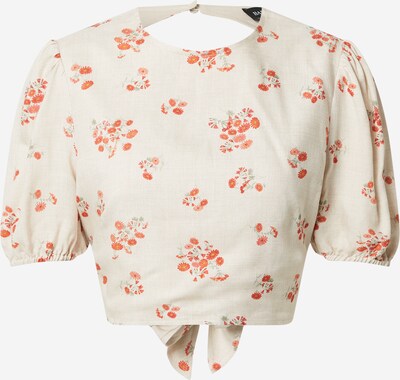 Bardot Blouse in Beige / Dark green / Red, Item view