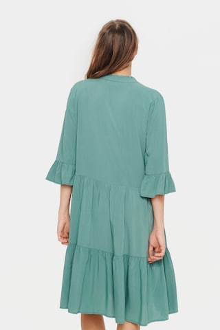 SAINT TROPEZ Sukienka koszulowa 'Eda' w kolorze zielony