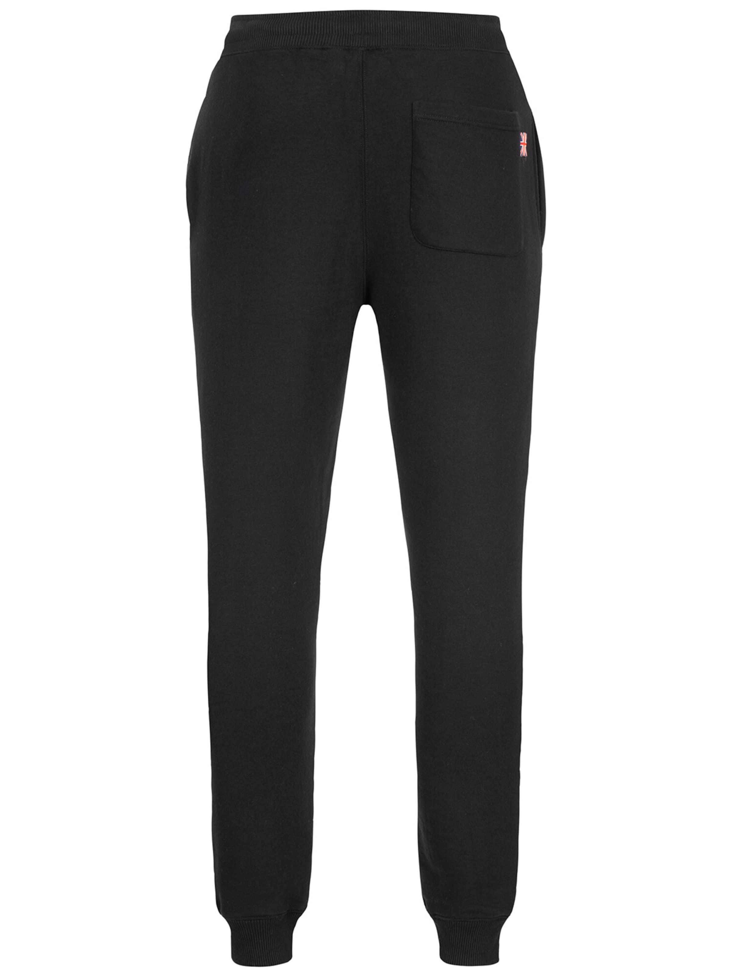 LONSDALE - Tapered Pantalón 'Pilsdon' en negro