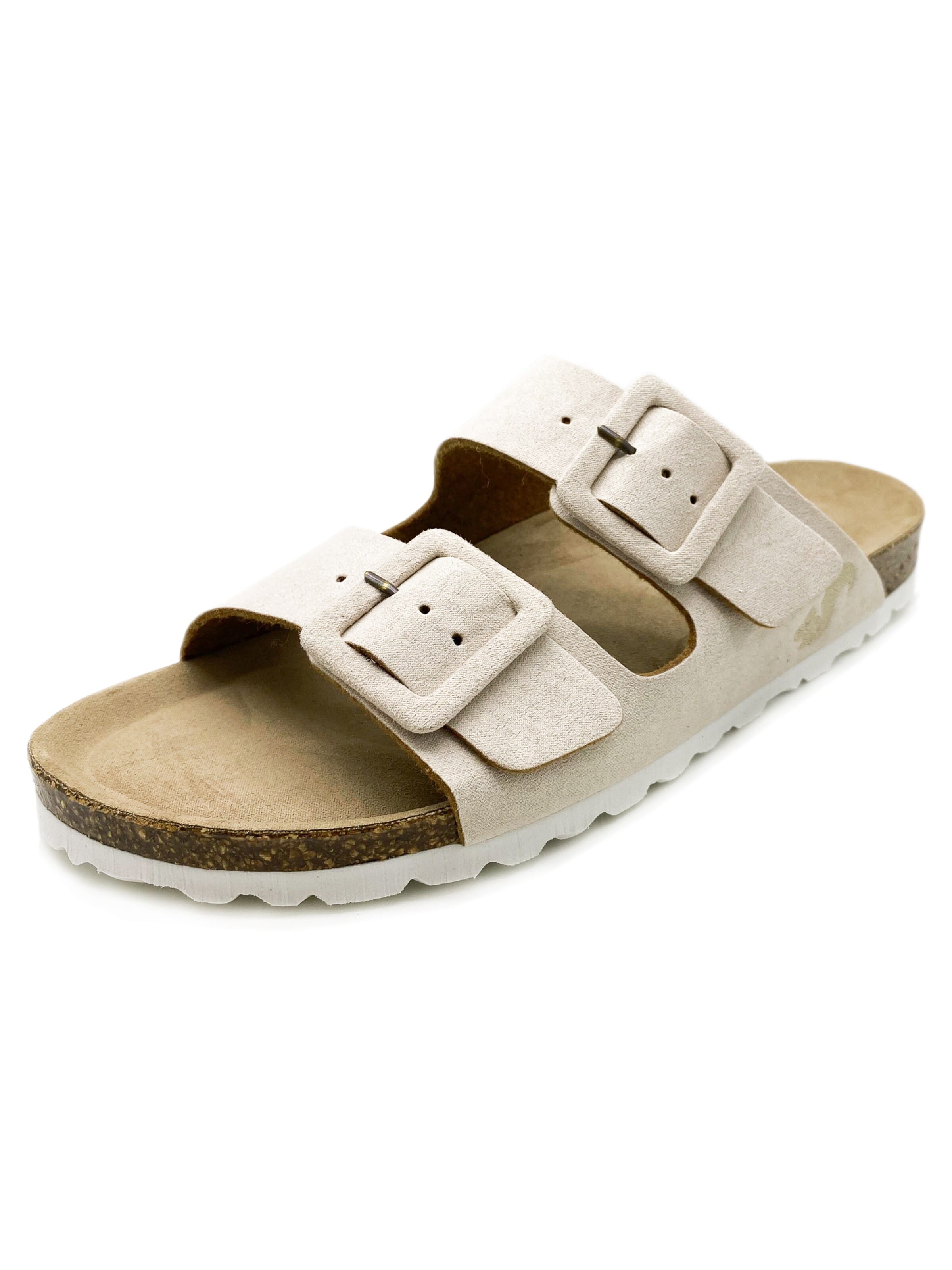 thies Mules 'Eco Bio Covered Sandal' in Beige: front