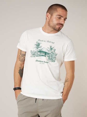 T-Shirt ' JUNGLE ' Deeluxe en blanc : devant