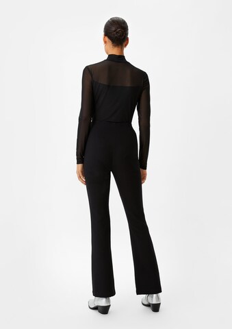 comma casual identity Flared Trousers in Black: back