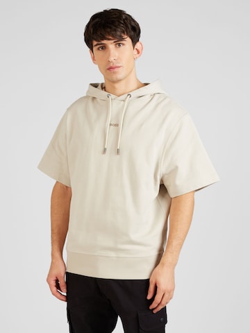 BOSS - Sudadera en beige: frente