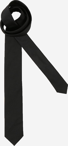 Cravate HUGO en noir : devant