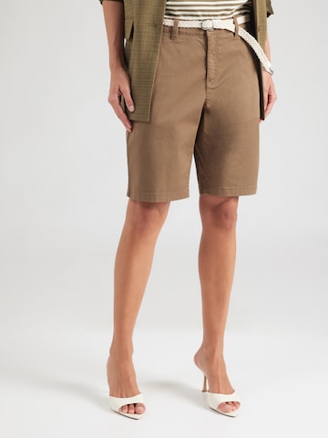 Loosefit Pantalon chino s.Oliver en marron : devant