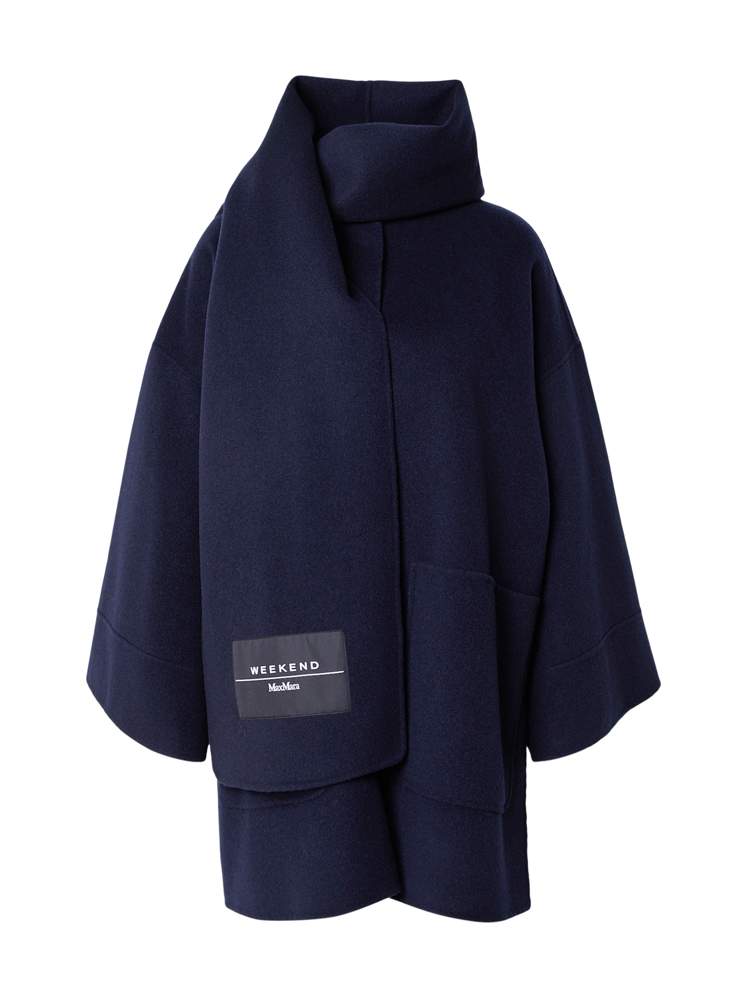 Weekend Max Mara Ανοιξιάτικο και φθινοπωρινό παλτό 'FULCRO' σε μπλε: μπροστά