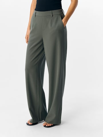 Wide leg Pantaloni chino 'OBJLisa' di OBJECT in verde: frontale