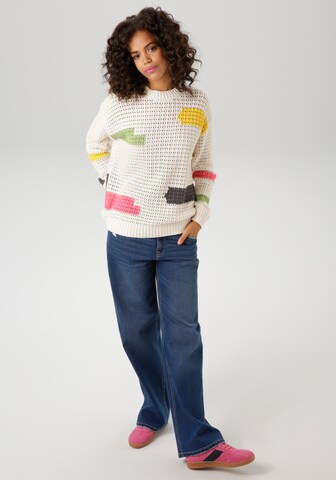 Aniston CASUAL Pullover in Weiß