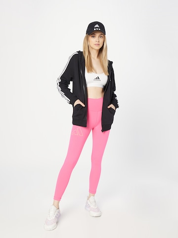 ADIDAS PERFORMANCE Skinny Spodnie sportowe 'Optime Hyperbright High-Rise' w kolorze fioletowy