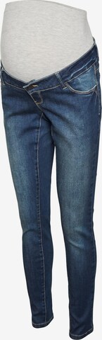 MAMALICIOUS Slimfit Jeans 'Jackson' in Blauw: voorkant