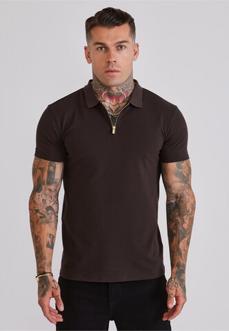 SikSilk - Camiseta en marrón: frente