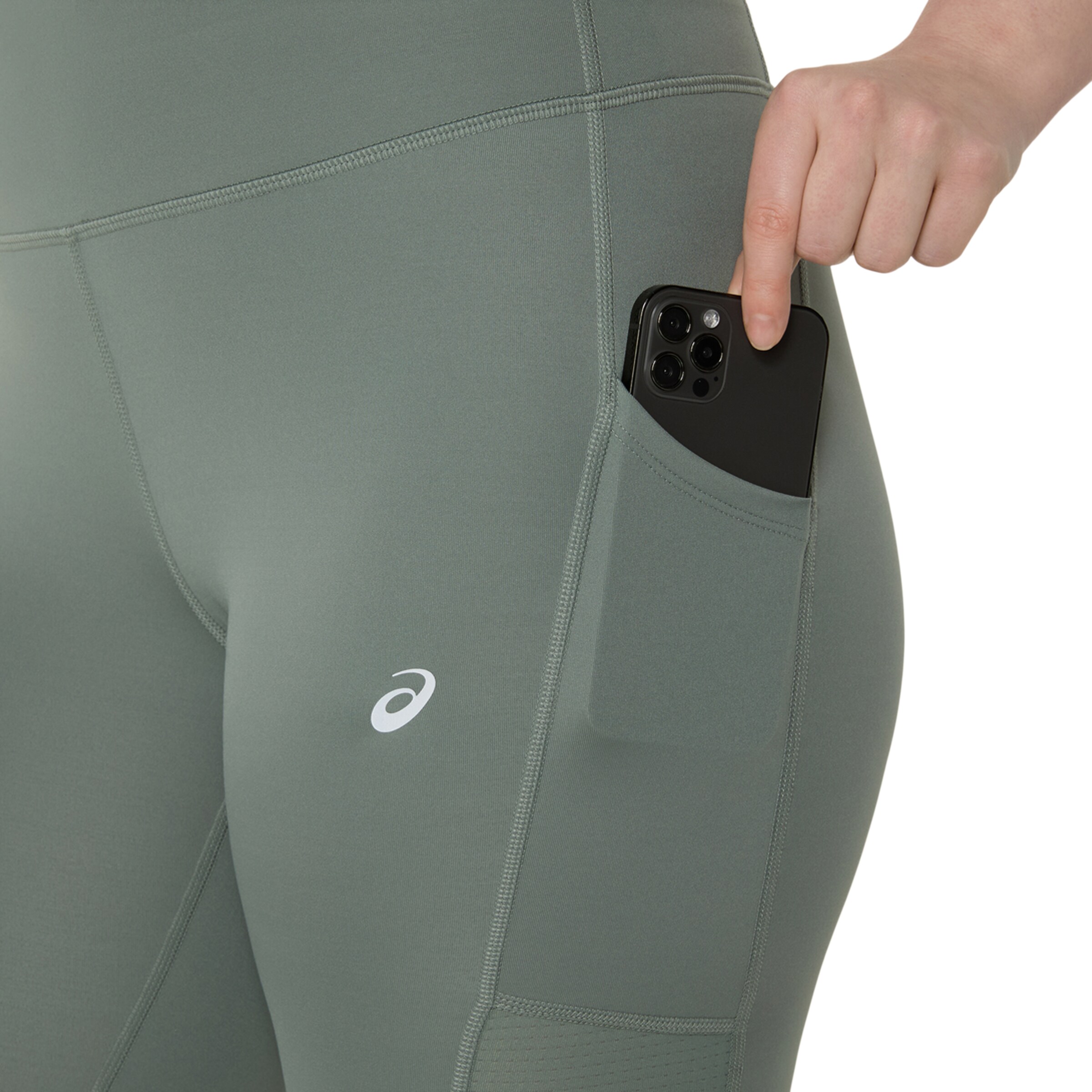 ASICS Skinny Workout Pants in Green