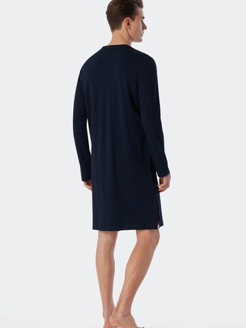 SCHIESSER Pyjama kort 'Fine Interlock' in Blauw