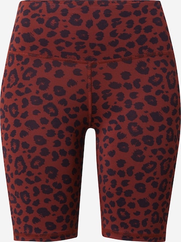 Skinny Pantalon de sport Hey Honey en marron : devant