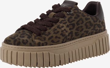 Baskets basses Tamaris en vert : devant