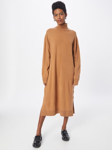 Samsøe Samsøe Knit dress 'AMARIS' in Brown: front