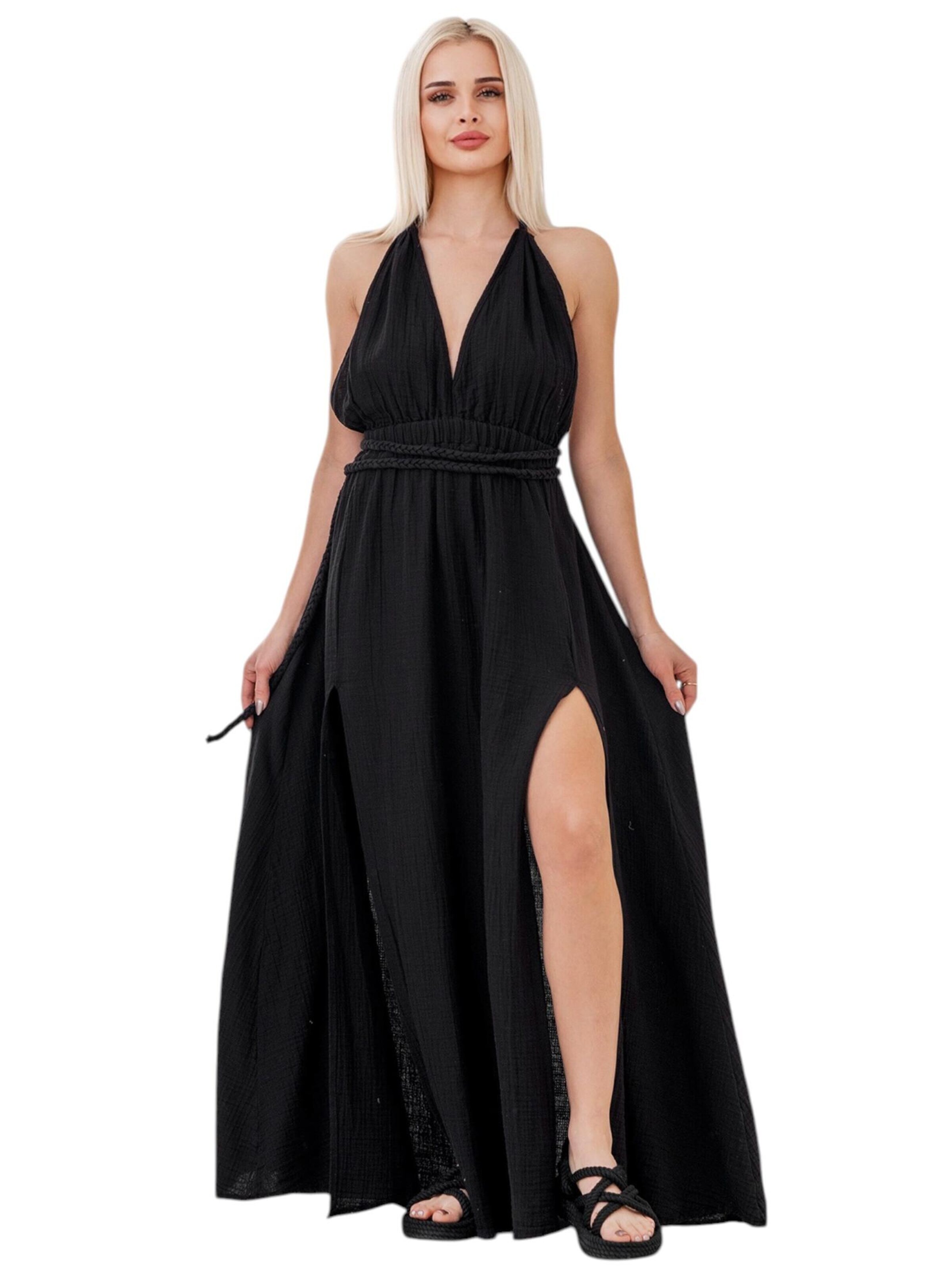 WENOR Dress 'AURELA-BOHO' in Black: front