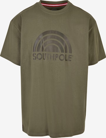 T-Shirt SOUTHPOLE en vert : devant