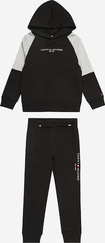 TOMMY HILFIGER Sweatsuit in Black: front