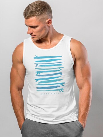 Neverless Shirt 'Surf Boards South' in White