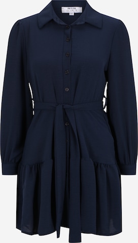 Abito camicia di Dorothy Perkins Petite in blu: frontale